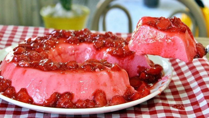 Pudim de Morango